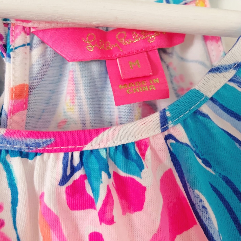Lilly Evalyn Dress Resort White Rainforest Retreat Medium - Picture 5 of 7